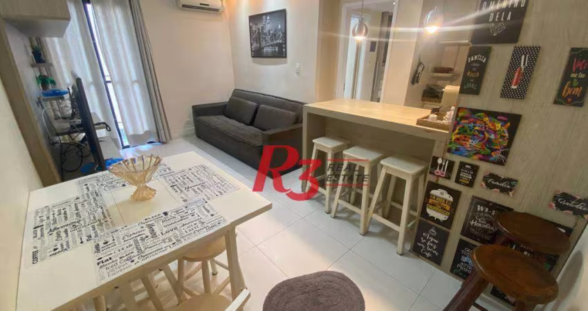 Flat com 1 dormitório à venda, 45 m² por R$ 320.000,00 - Gonzaga - Santos/SP