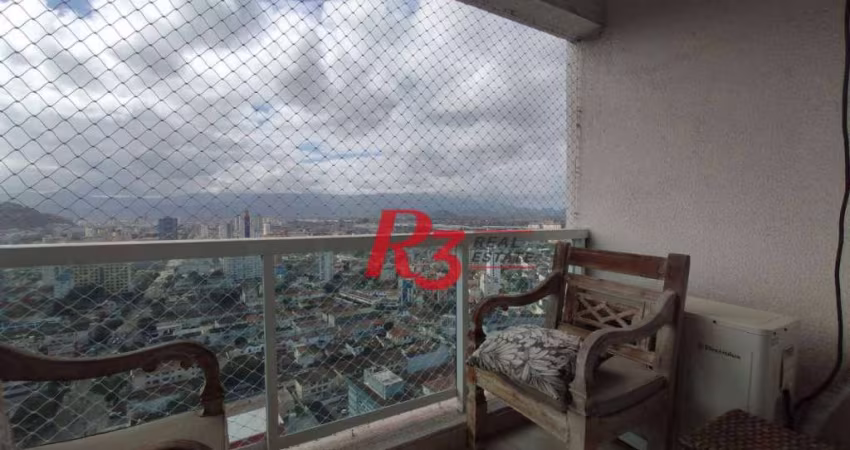 Apartamento com 1 dormitório para alugar, 47 m² por R$ 4.500,00/mês - Boqueirão - Santos/SP