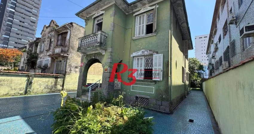 Terreno à venda, 506 m² por R$ 1.100.000,00 - Macuco - Santos/SP