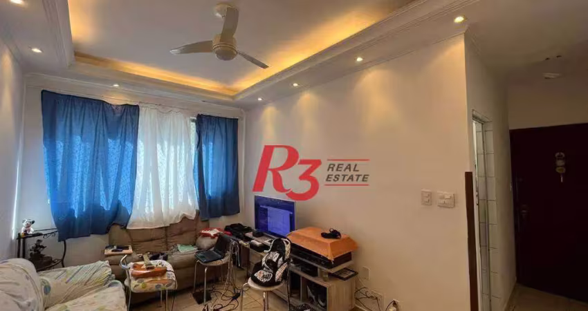 Apartamento com 2 dormitórios à venda, 66 m² por r$ 360.000,00 - josé menino - santos/sp