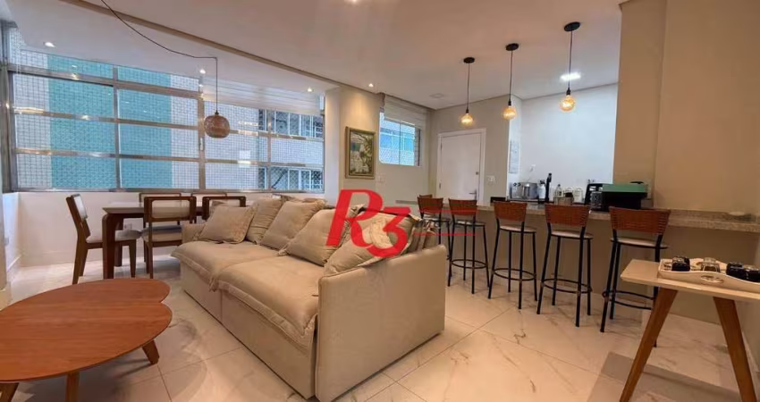 Apartamento com 2 dormitórios à venda, 110 m² por R$ 950.000,00 - Pompéia - Santos/SP