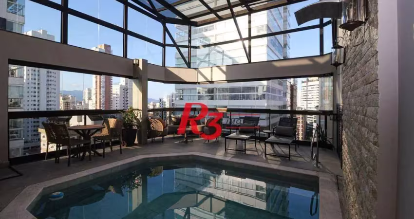 Cobertura com 4 dormitórios à venda, 377 m² por R$ 5.360.000,00 - Gonzaga - Santos/SP