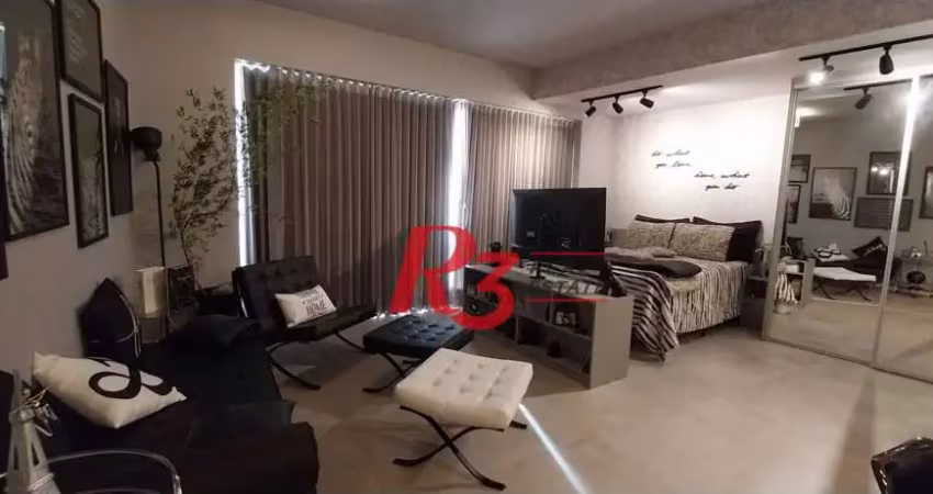 Apartamento com 1 dormitório, 54 m² - venda por R$ 1.280.000,00 ou aluguel por R$ 6.300,00/mês - Pompéia - Santos/SP