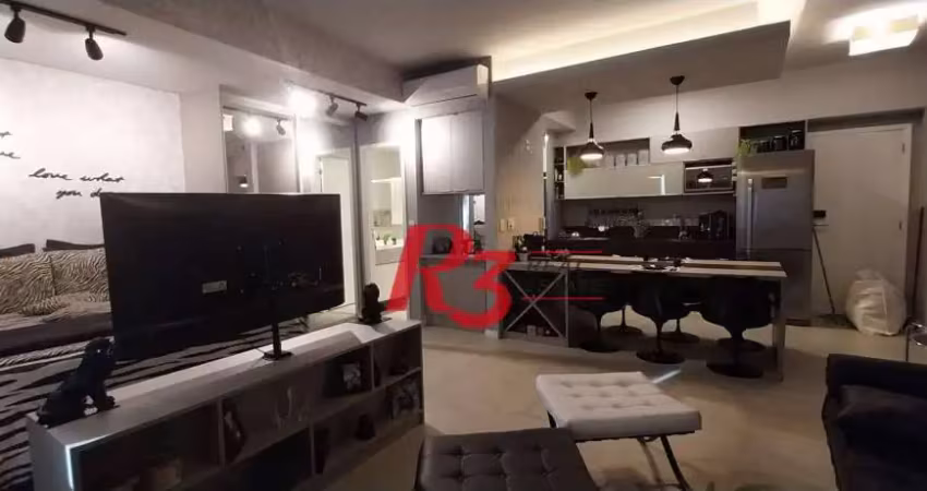 Apartamento com 1 dormitório, 54 m² - venda por r$ 1.275.000,00 ou aluguel por r$ 6.300,00/mês - pompéia - santos/sp