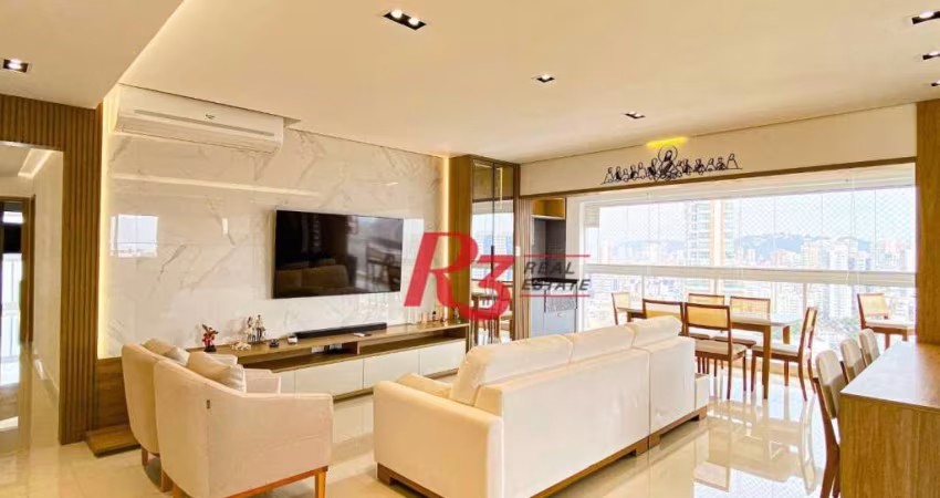 Apartamento com 3 dormitórios à venda, 136 m² por R$ 2.410.000,00 - Boqueirão - Santos/SP
