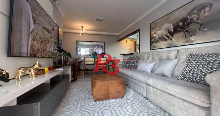 Apartamento com 2 dormitórios à venda, 97 m² por R$ 1.505.000,00 - Gonzaga - Santos/SP