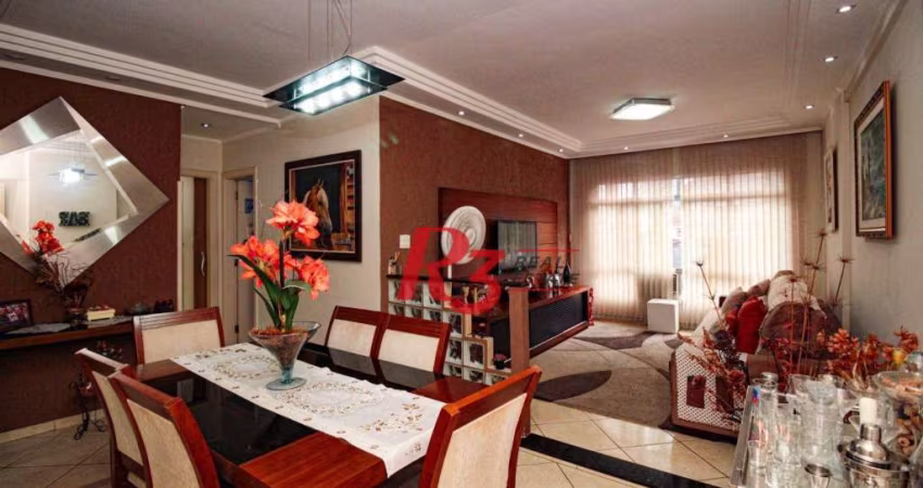 Apartamento com 2 dormitórios à venda, 96 m² por R$ 535.000,00 - Campo Grande - Santos/SP