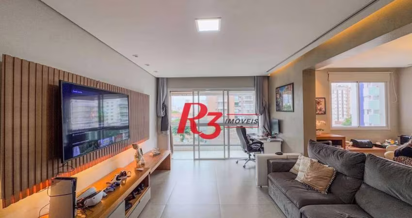Apartamento com 2 dormitórios à venda, 101 m² por R$ 1.175.000,00 - Aparecida - Santos/SP