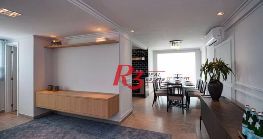 Apartamento com 3 dormitórios, 150 m² - venda por R$ 1.490.000,00 ou aluguel por R$ 12.600,01/mês - Marapé - Santos/SP