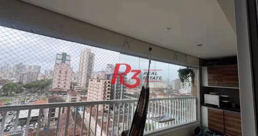 Apartamento com 2 dormitórios à venda, 96 m² por R$ 890.000,00 - Encruzilhada - Santos/SP