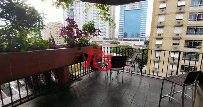 Apartamento com 4 dormitórios para alugar, 280 m² por r$ 8.000,00/mês - aparecida - santos/sp