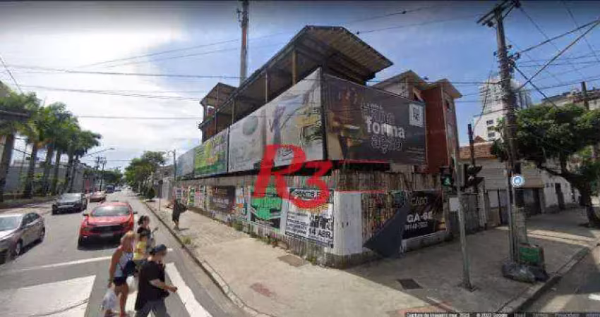 Terreno para alugar, 420 m² por r$ 28.000,01/mês - aparecida - santos/sp