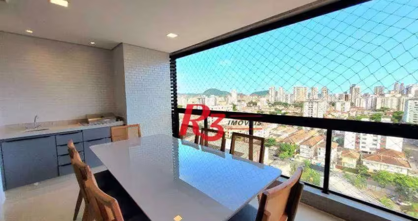 Apartamento com 2 dormitórios à venda, 83 m² por r$ 1.300.000,00 - aparecida - santos/sp