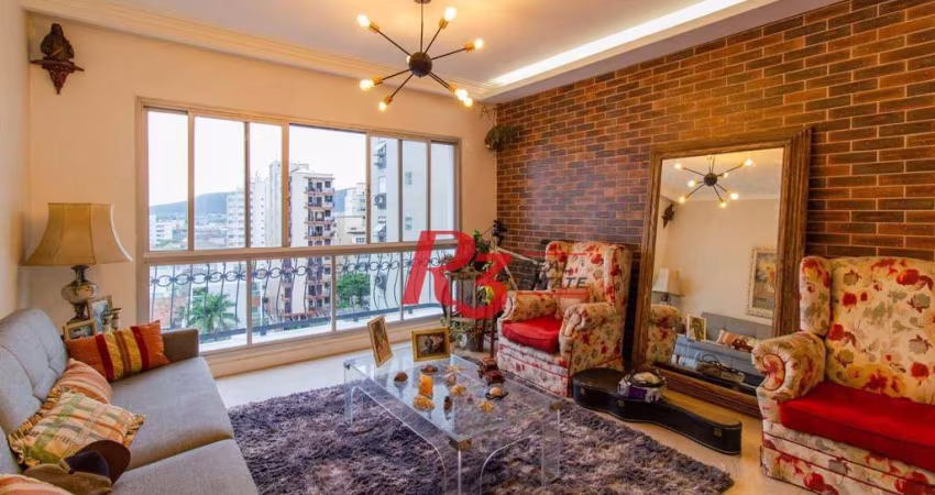 Apartamento com 3 dormitórios à venda, 140 m² por R$ 1.584.000,00 - Ponta da Praia - Santos/SP