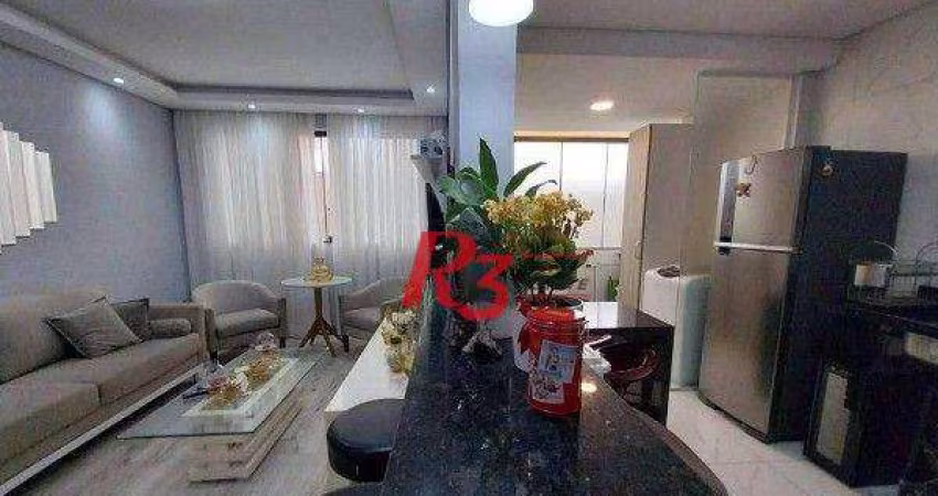 Apartamento com 3 dormitórios à venda, 90 m² por R$ 650.000,00 - Pompéia - Santos/SP