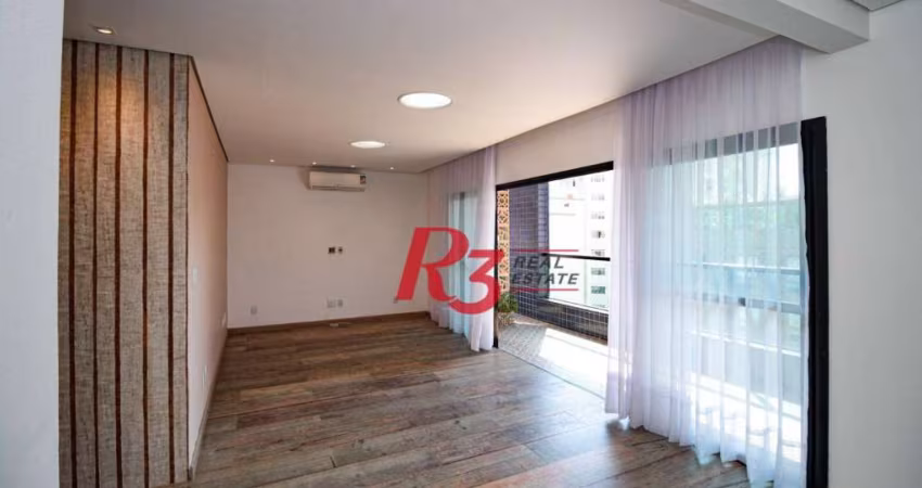 Apartamento com 3 dormitórios, 190 m² - venda por R$ 1.800.000,00 ou aluguel por R$ 8.500,00/mês - Ponta da Praia - Santos/SP