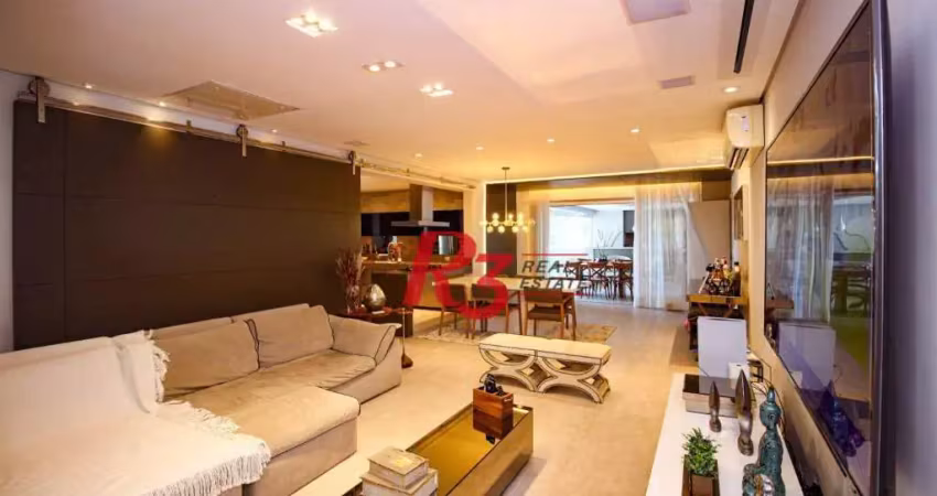 Apartamento com 3 dormitórios à venda, 232 m² por r$ 3.750.000,00 - aparecida - santos/sp