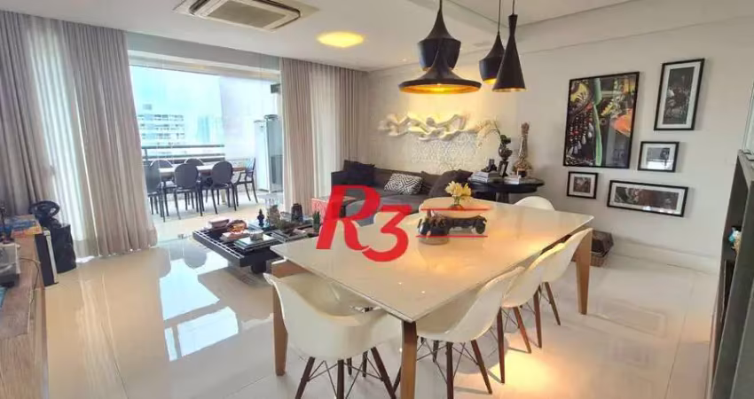 Cobertura à venda, 190 m² por r$ 2.350.000,00 - embaré - santos/sp