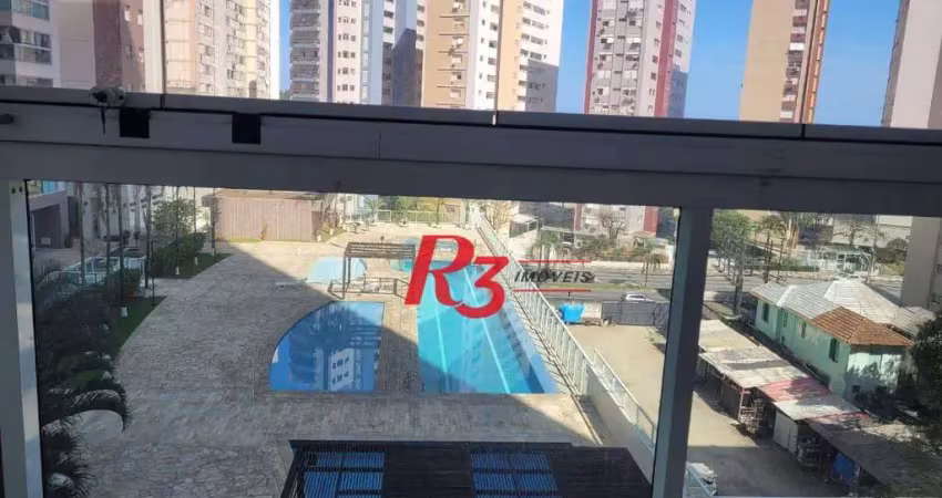 Apartamento com 3 dormitórios para alugar, 97 m² por r$ 6.000,00/mês - josé menino - santos/sp