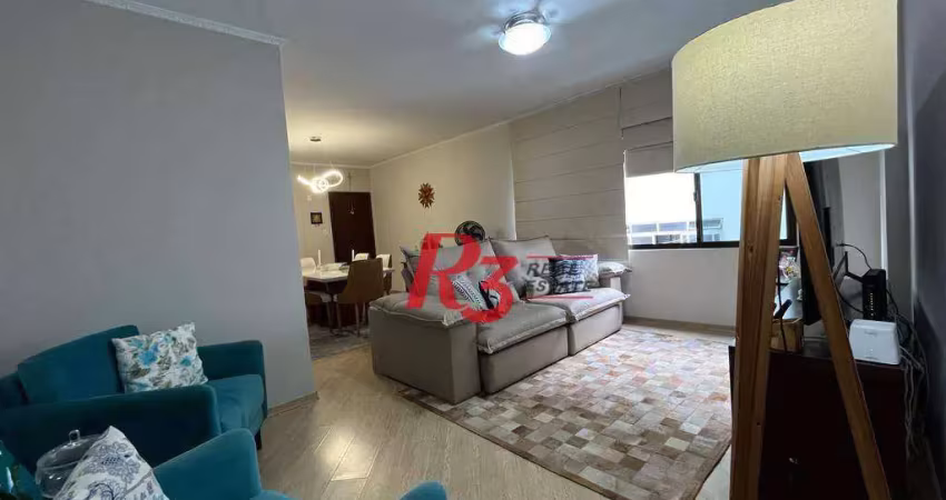 Apartamento com 3 dormitórios à venda, 116 m² por R$ 850.000,00 - Pompéia - Santos/SP
