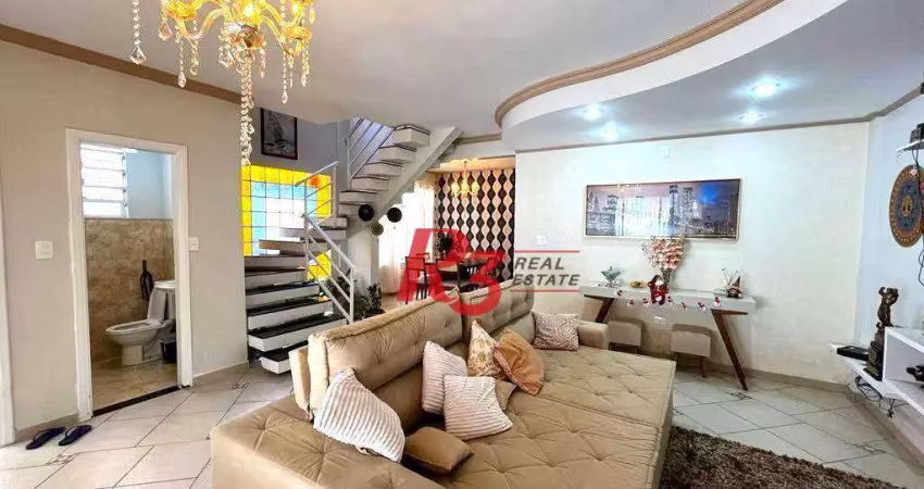 Casa com 5 dormitórios à venda, 208 m² por r$ 2.140.000,00 - campo grande - santos/sp