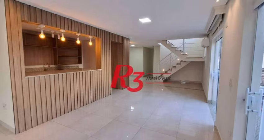 Casa com 4 dormitórios, 380 m2 - venda por R$ 1.590.000 ou aluguel por R$ 12.818 - Embaré - Santos/SP