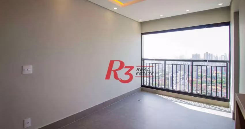 Apartamento com 2 dormitórios para alugar, 63 m² por r$ 4.500,00/mês - marapé - santos/sp