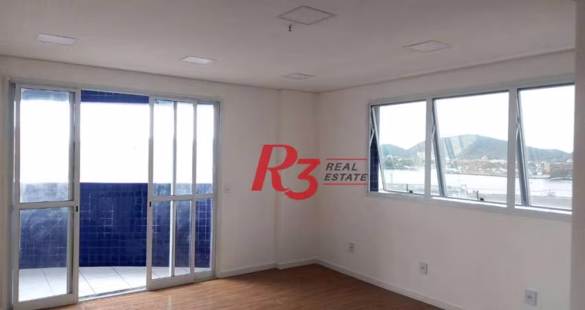 Sala para alugar, 38 m² por R$ 3.200,00/mês - Ponta da Praia - Santos/SP