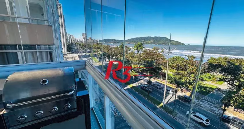 Apartamento com 4 dormitórios para alugar, 230 m² por r$ 15.000,00/mês - aparecida - santos/sp