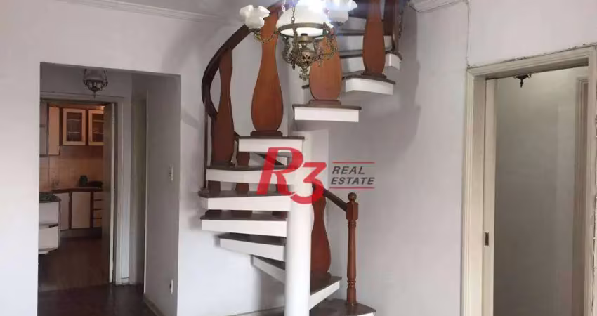 Cobertura com 3 dormitórios à venda, 200 m² por R$ 650.000,00 - Embaré - Santos/SP