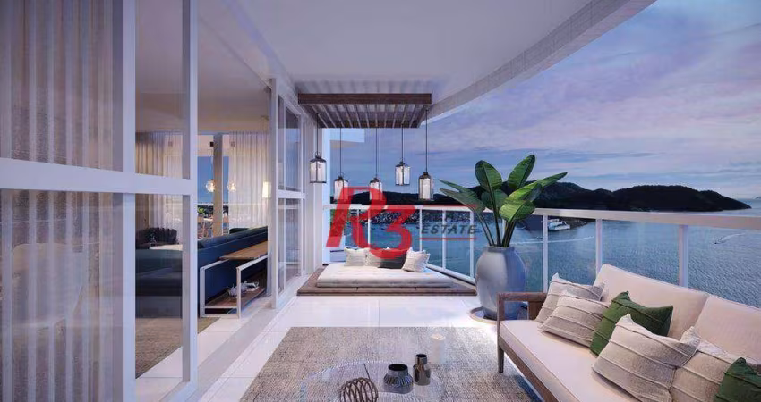 Apartamento com 3 dormitórios à venda, 227 m² por R$ 4.950.000,00 - Ponta da Praia - Santos/SP