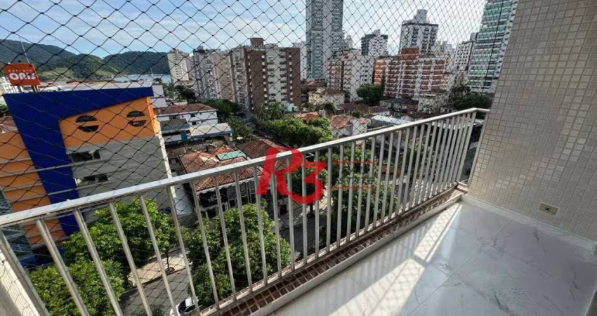 Apartamento com 3 dormitórios para alugar, 120 m² por R$ 6.500,00/mês - Ponta da Praia - Santos/SP