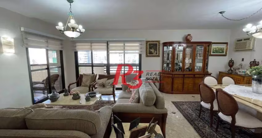 Apartamento à venda, 289 m² por r$ 2.120.000,00 - boqueirão - santos/sp