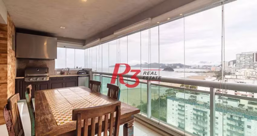 Apartamento à venda, 360 m² por r$ 7.800.000,00 - gonzaga - santos/sp