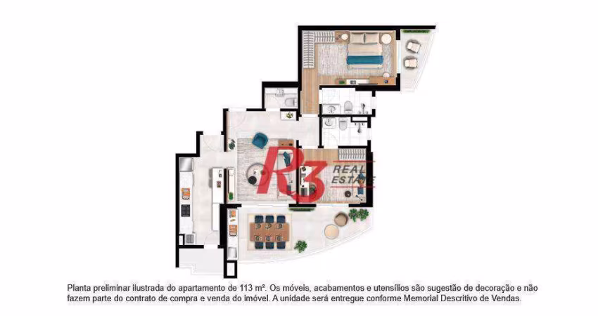 Apartamento à venda, 113 m² por R$ 1.449.800,00 - Ponta da Praia - Santos/SP