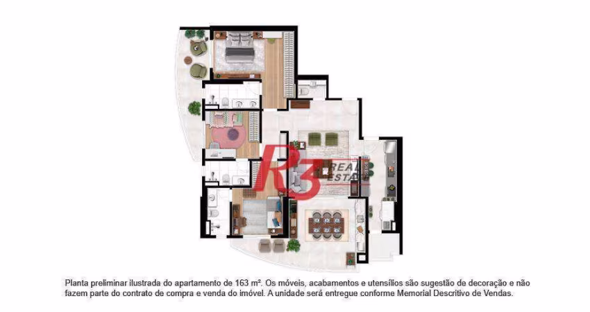 Apartamento à venda, 163 m² por R$ 1.980.000,00 - Ponta da Praia - Santos/SP