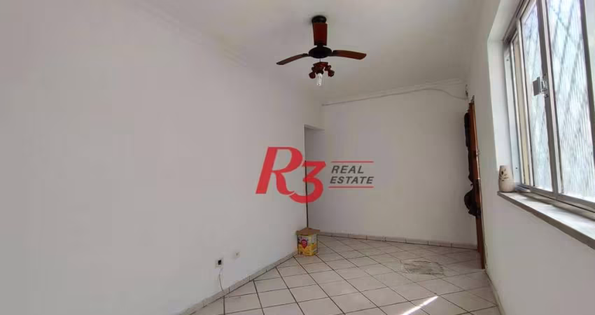 R3 REAL ESTATE VENDE! Apartamento térreo com 2 dormitórios à venda, 77 m² por R$ 375.000 - Marapé - Santos/SP