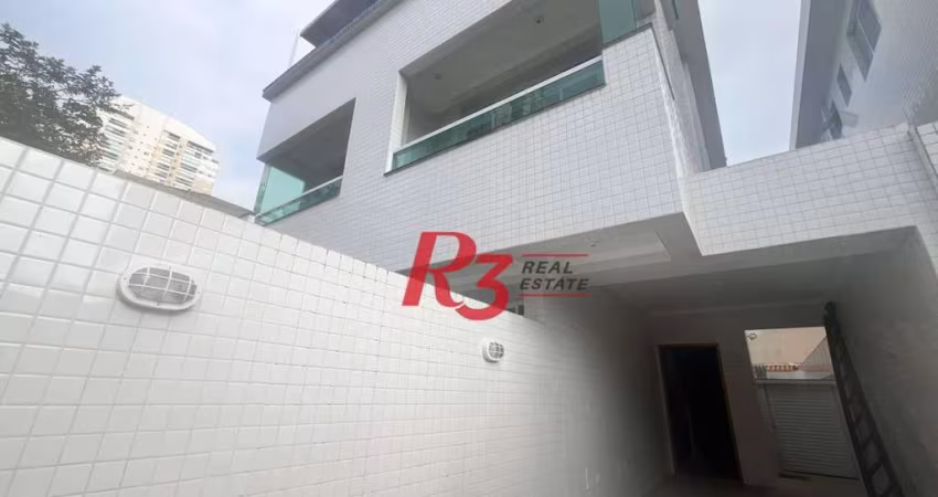Casa Sobreposta Alta 3 suites,  150 m² por R$ 940.000 - Ponta da Praia - Santos