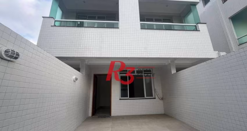 Casa Sobreposta Baixa com 3 suites c quinta e área gourmeta, 150 m² por R$ 940.000 - Ponta da Praia - Santos
