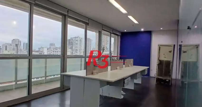 Sala à venda, 120 m² por r$ 1.100.000,00 - gonzaga - santos/sp