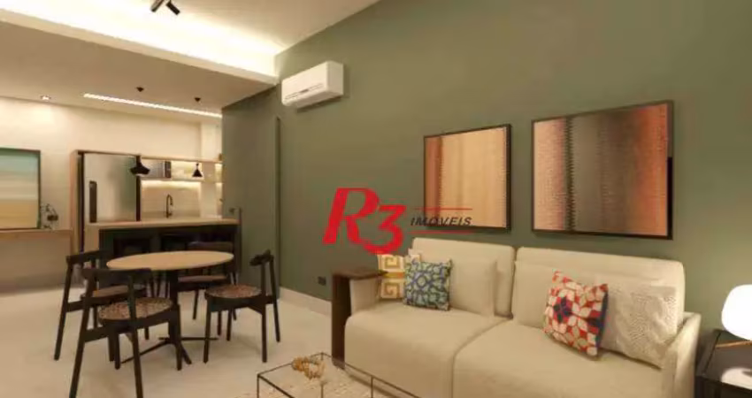 Apartamento com 1 dormitório à venda, 60 m² por R$ 460.000,00 - Boqueirão - Santos/SP
