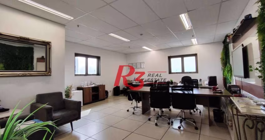 Sala à venda, 92 m² por R$ 340.500,00 - Valongo - Santos/SP