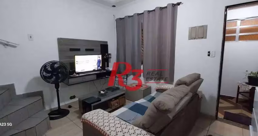 Sobrado com 3 dormitórios à venda, 100 m² por r$ 300.000,00 - rádio club - santos/sp