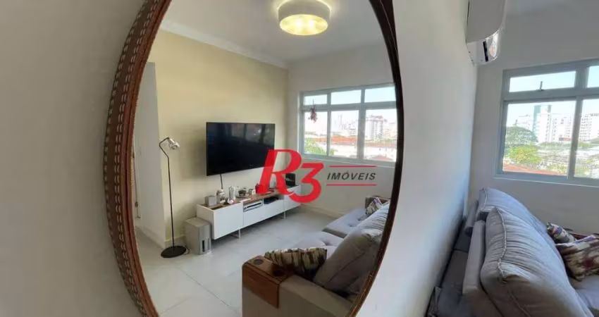 Apartamento à venda, 70 m² por r$ 580.000,00 - marapé - santos/sp