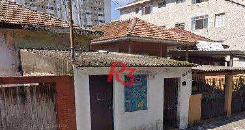Terreno à venda, 300 m² por R$ 1.170.000,00 - Ponta da Praia - Santos/SP