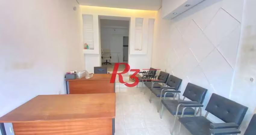 Loja para alugar, 35 m² toda reformada aparecida - santos/sp