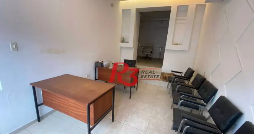 Loja para alugar, 35 m² toda reformada aparecida - santos/sp