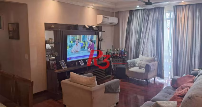 Apartamento com 3 dormitórios à venda, 110 m² por R$ 680.000,00 - Campo Grande - Santos/SP