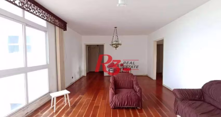 Apartamento com 3 dormitórios para alugar, 184 m² - Gonzaga - Santos/SP