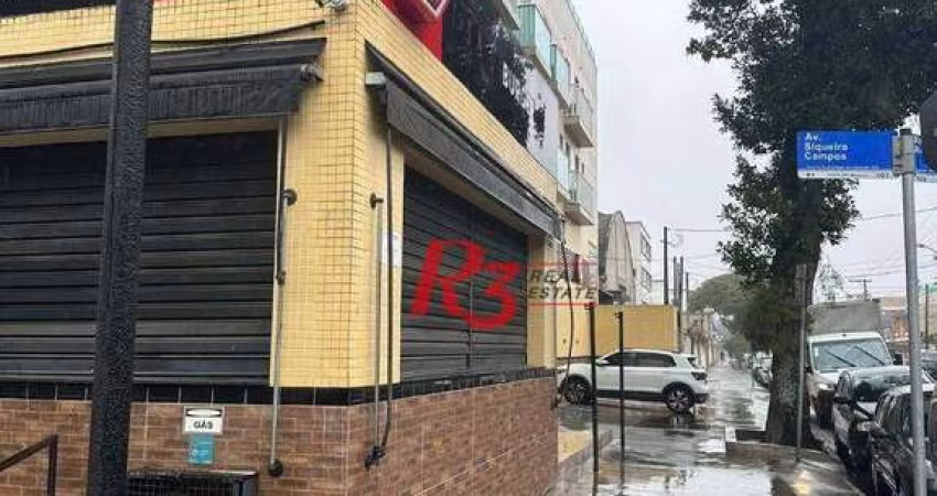 Loja para alugar, 600 m² por R$ 22.000,00/mês - Macuco - Santos/SP